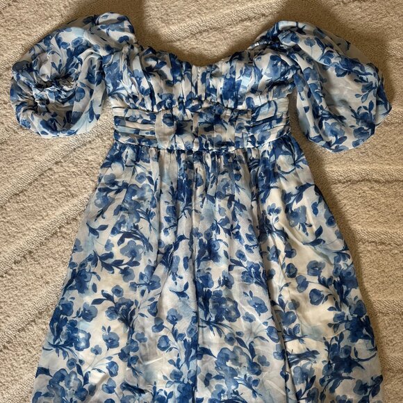 Abercrombie & Fitch Dresses & Skirts - Abercrombie & Fitch Blue Floral Babydoll Dress
